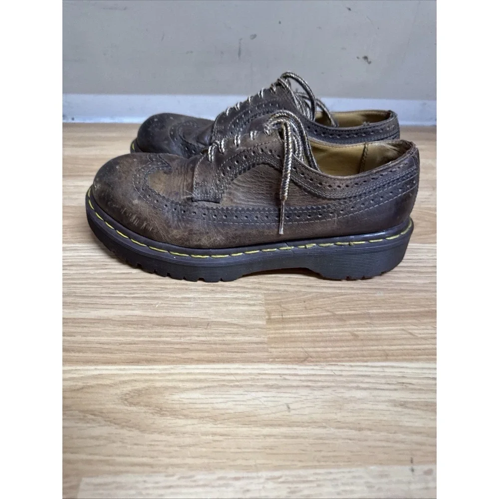Dr Martens 3989 Made In England Brown Leather Wingtip Brogue Mens 7